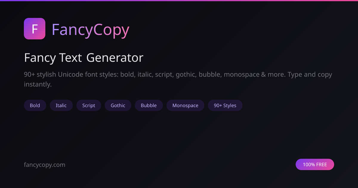 Fancy Text Generator - Stylish Fonts & Cool Letters Copy Paste | FancyCopy